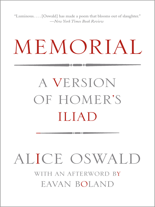 Title details for Memorial by Alice Oswald - Available